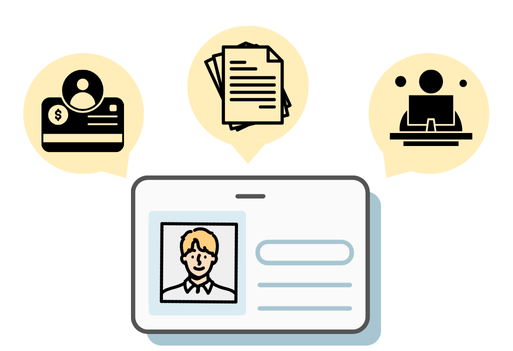 マイナンバーカードの見本イラスト