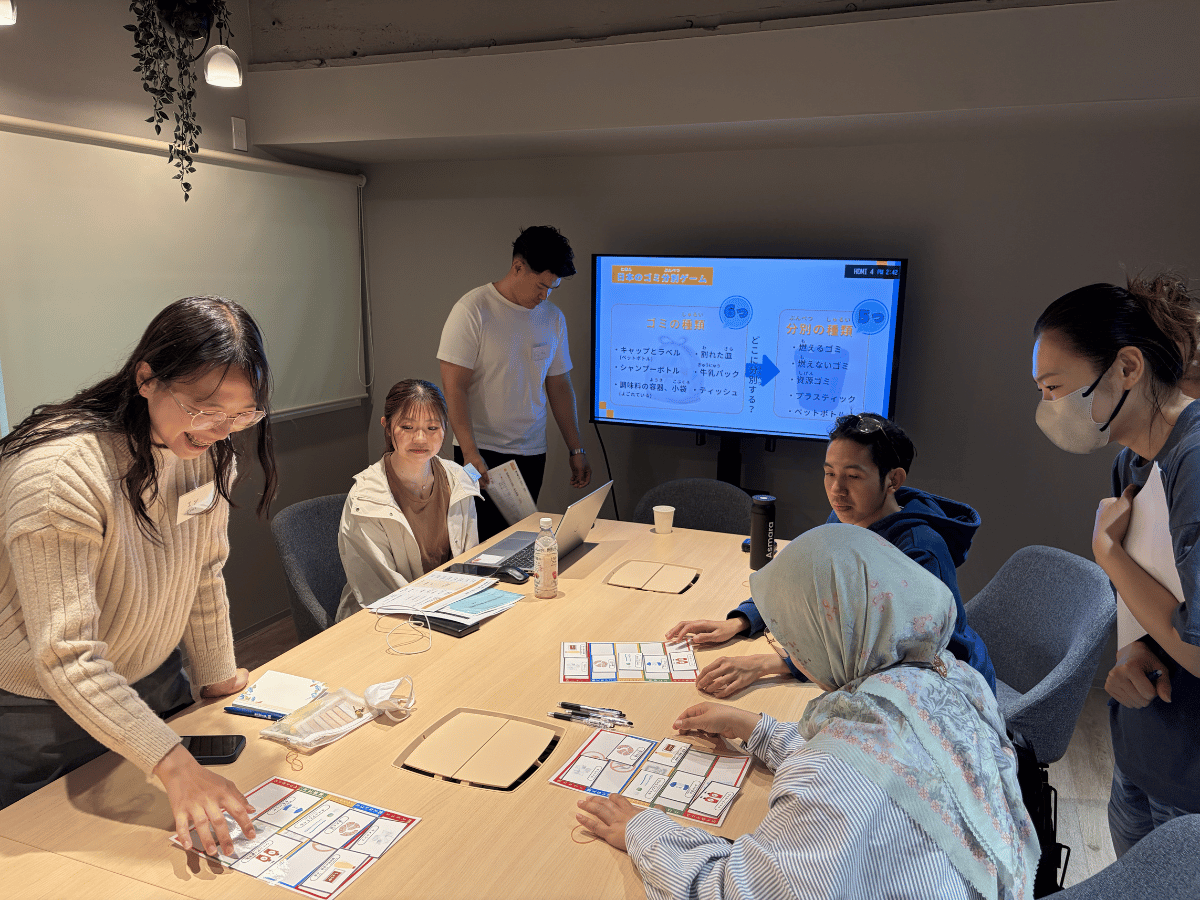 Participants talking at the meetup