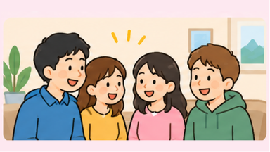 Family and friends illustration