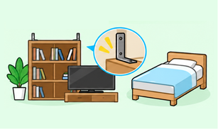 Furniture and bed illustration